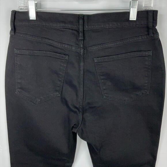 a.n.a. Women's High Rise Skinny Jeans Black Stretch Denim Jeans size 12 Unhemmed - Picture 10 of 10